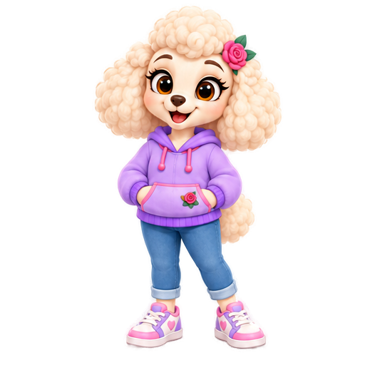 Fleur the Poodle, French teacher